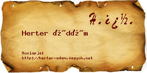 Herter Ádám névjegykártya