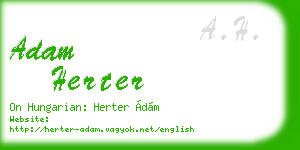 adam herter business card